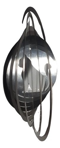 Wind Spinners/moviles De Viento Acero Inox Gato 12cm
