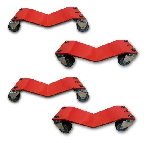 Juego De 4 Unidades Dolly Moviles Para Autos Pesados Taller