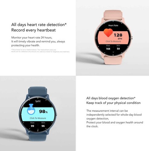 Reloj Smartwatch Inteligente Para Samsung Xiaomi Moto iPhone Blanco Negro - Imagen 4