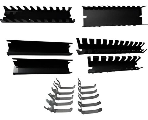 Accesorio Tablero Perforado X6 Con Detalles + Bolsa Gancho Negro