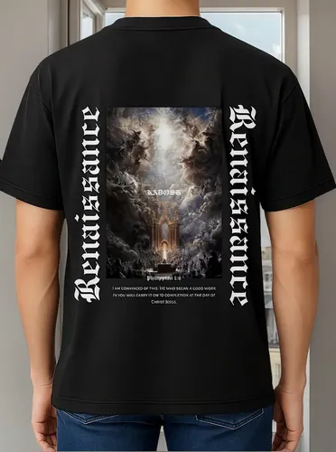 Remeras Cristiana Kadosh - Filipenses 1:6 - Oversize Algodón Negro 1-n M Estampa Localizada