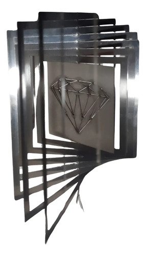 Wind Spinners/moviles De Viento Acero Inox Diamante 20cm