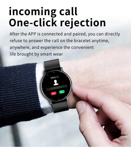 Reloj Smartwatch Inteligente Para Samsung Xiaomi Moto iPhone Blanco Negro - Imagen 6