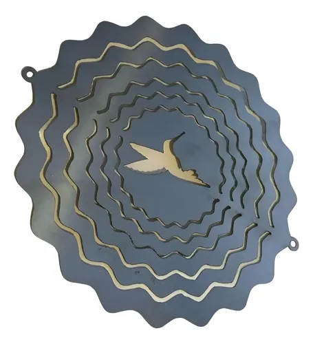 Wind Spinners / Móvil De Viento Acero Inox - Colibri 12cm Acero