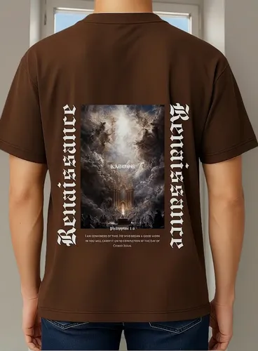 Remeras Cristiana Kadosh - Filipenses 1:6 - Oversize Algodón Marrón 1-n Xxl Estampa Localizada