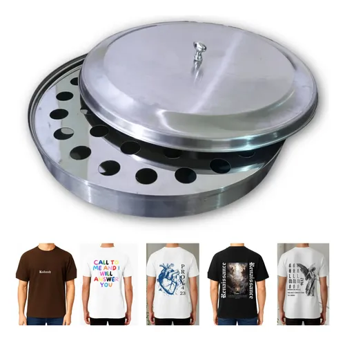 Remera Cristiana + Bandeja Santa Cena Para 42 Copitas Plateado