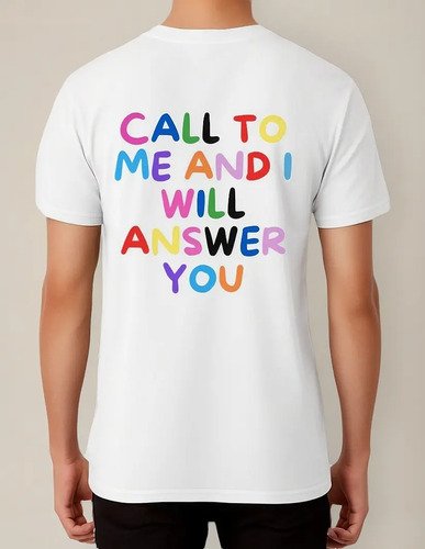 Remeras Cristiana Kadosh - Jeremias 3:33 - Oversize Algodón Blanco 3-b Xl Estampa Localizada